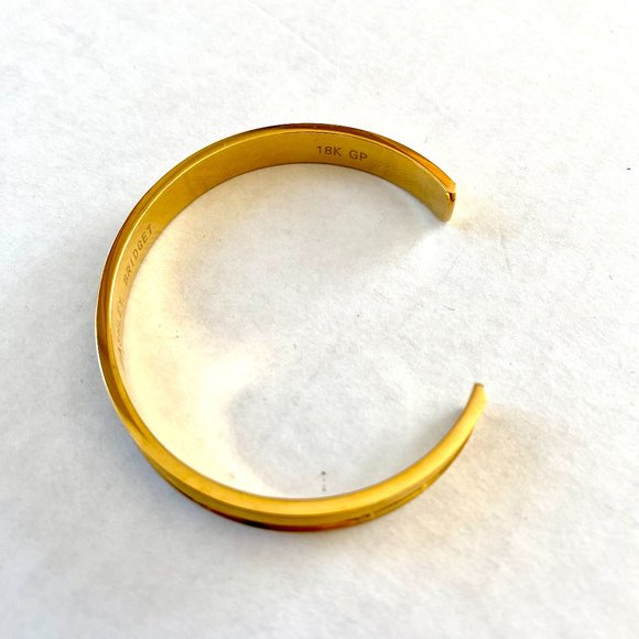 Ashley Bridget 18K Gold Plated Elastic Holder Cuff Bracelet - Picture 1 of 11